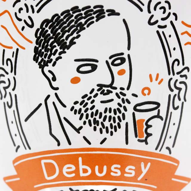 装飾用インテリアガラス ドビュッシー Debussy  音楽雑貨 音楽グッズ 作曲家