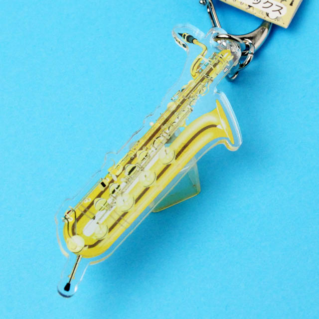 バリトンサックス Baritone Saxophone ネームタグ キーホルダー 音楽雑貨 音楽グッズ