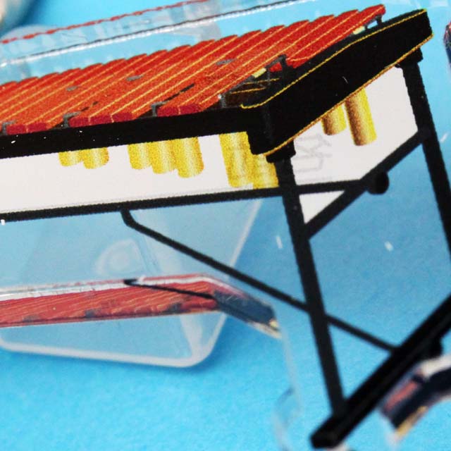 シロフォン Xylophone ネームタグ キーホルダー 音楽雑貨 音楽グッズ