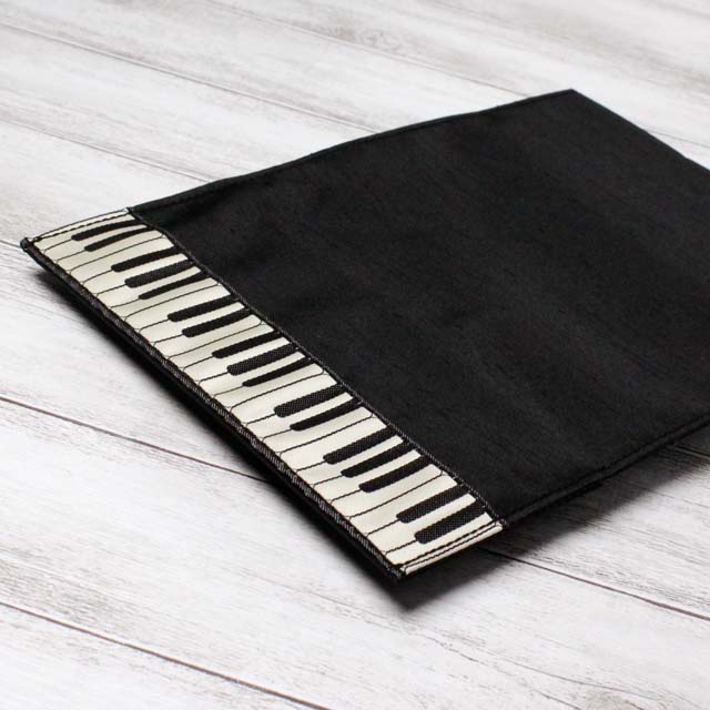 ピアノ 鍵盤織リボン ブックカバー 音楽雑貨 音楽グッズ