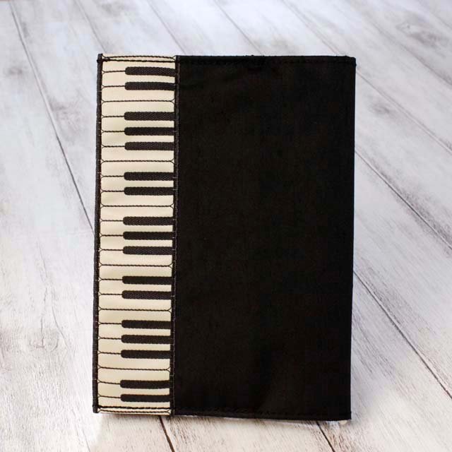 ピアノ 鍵盤織リボン ブックカバー 音楽雑貨 音楽グッズ