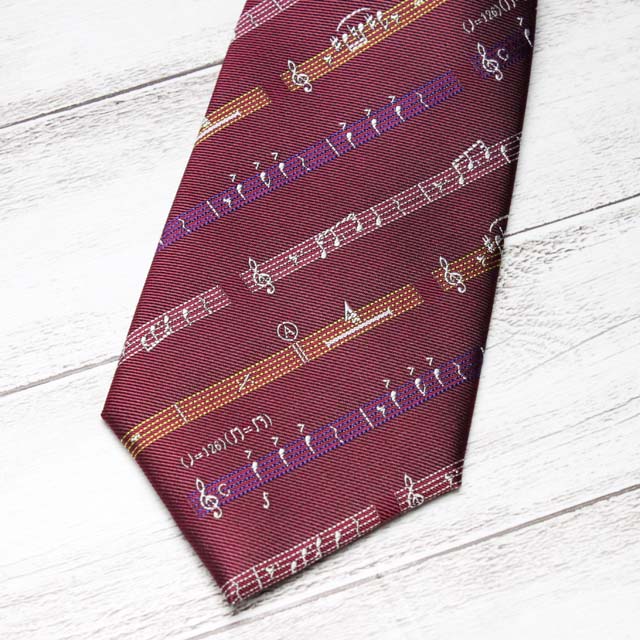 西陣織 音楽ネクタイ 楽譜 音楽雑貨 音楽グッズ
