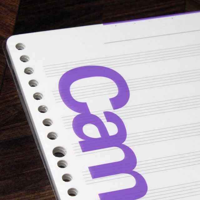 B5版 五線ルーズリーフ ５線紙 五線紙 五線譜 ５線譜 music pad 音楽雑貨 音楽グッズ 写譜