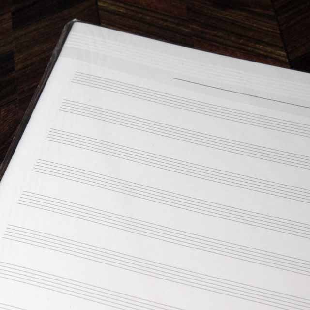 A3版二ツ折 五線紙 12段 10枚組 074085 音楽雑貨・アクセサリー専門店