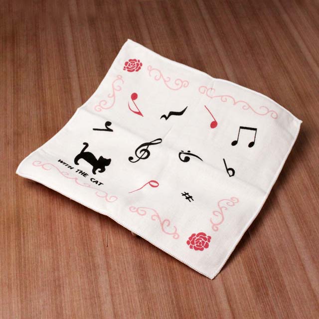 With the Cat 音符タオル 音楽雑貨 音楽グッズ