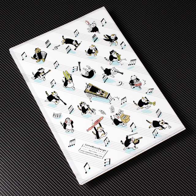 走れ音楽家 ハードル走 音符 クリアファイル クリアファオルダ 音楽雑貨 音楽グッズ