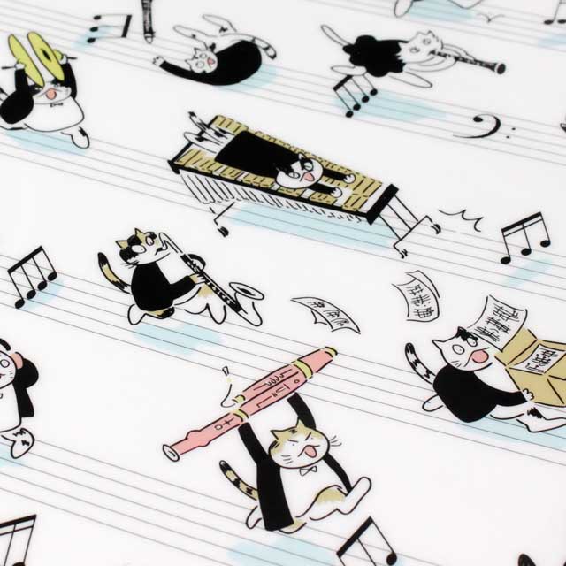 走れ音楽家 ハードル走 音符 クリアファイル クリアファオルダ 音楽雑貨 音楽グッズ