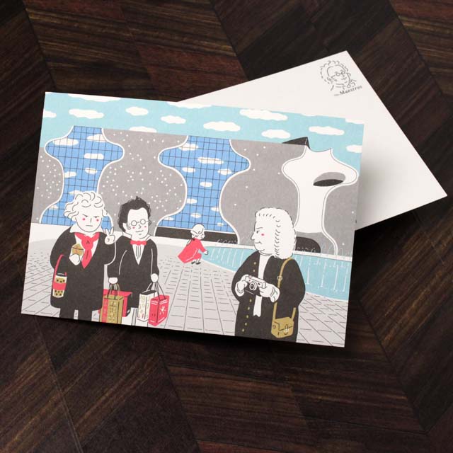 作曲家四人旅 絵葉書 ポストカード 台中国家歌劇院