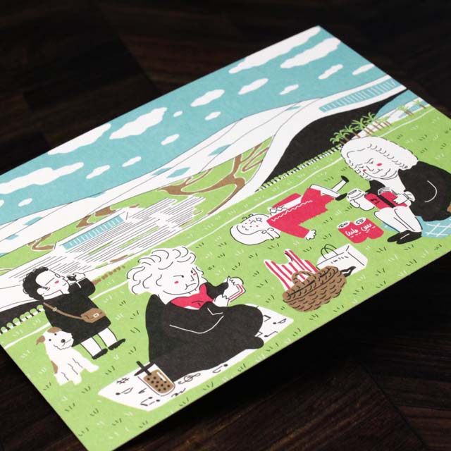 作曲家四人旅 絵葉書 ポストカード 衛武営国家芸術文化センター