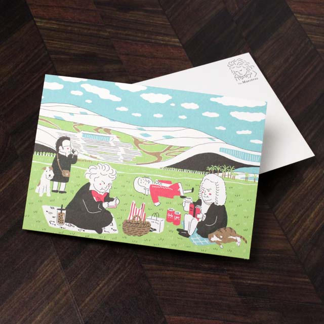 作曲家四人旅 絵葉書 ポストカード 衛武営国家芸術文化センター