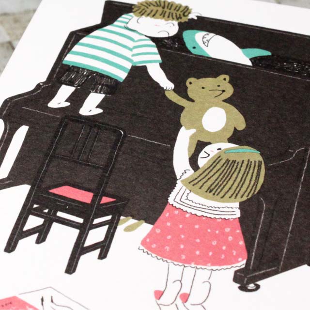 音楽の日常 絵葉書 ポストカード ミステリーボックス ピアノ