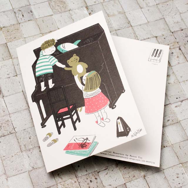 音楽の日常 絵葉書 ポストカード ミステリーボックス ピアノ