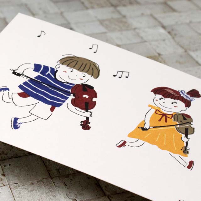 音楽の日常 絵葉書 ポストカード 幼馴染は音楽仲間 ヴァイオリン