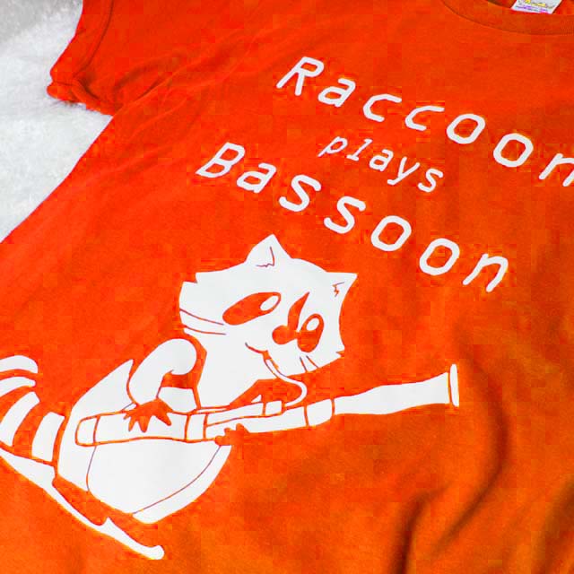 Raccoon plays Bassoon ファゴット バスーン 音楽雑貨 音楽グッズ