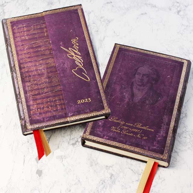 paperblanks ダイアリー2023 ベートーヴェン Beethoven ヴァイオリンソナタ 音楽雑貨 音楽グッズ 音楽ギフト