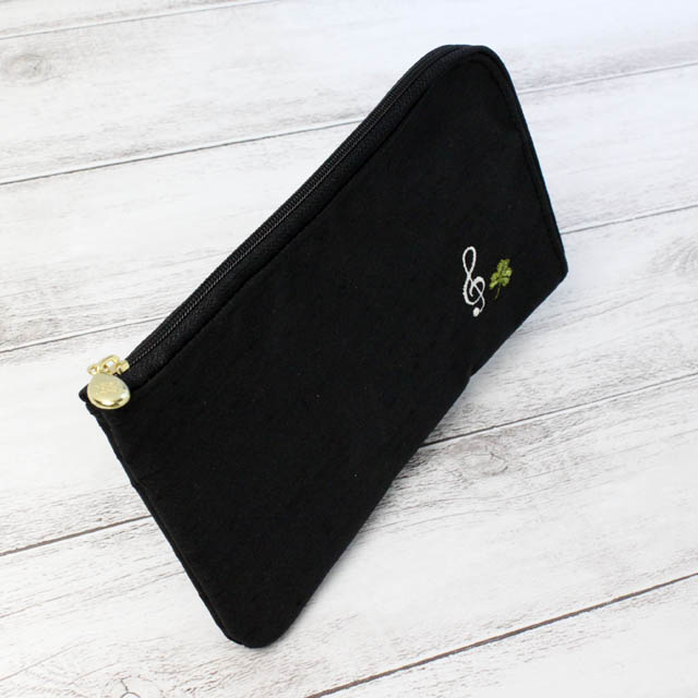 ト音記号 マルチポーチ スケッチ刺繍 音楽雑貨