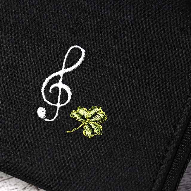 ト音記号 マルチポーチ スケッチ刺繍 音楽雑貨