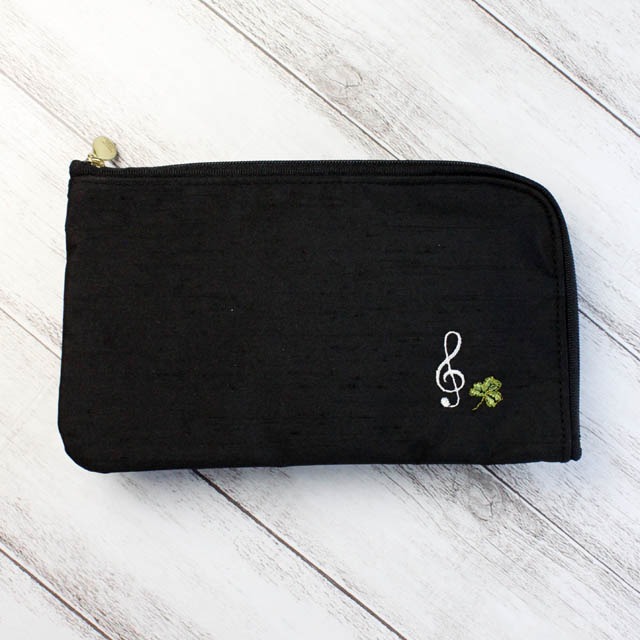 ト音記号 マルチポーチ スケッチ刺繍 音楽雑貨