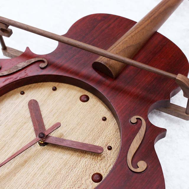 チェロ 掛時計 振り子時計 パドック 音楽雑貨 音楽グッズ 音楽ギフト