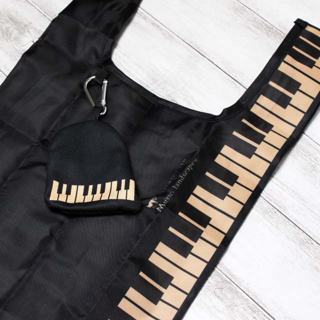 ピアノ鍵盤 エコバッグ 音楽雑貨 音楽グッズ 鍵盤エコバッグ
