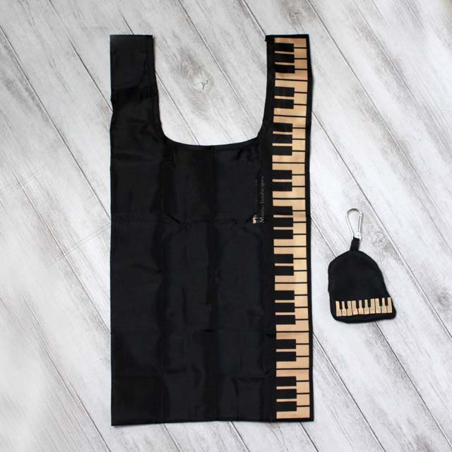 ピアノ鍵盤 エコバッグ 音楽雑貨 音楽グッズ 鍵盤エコバッグ