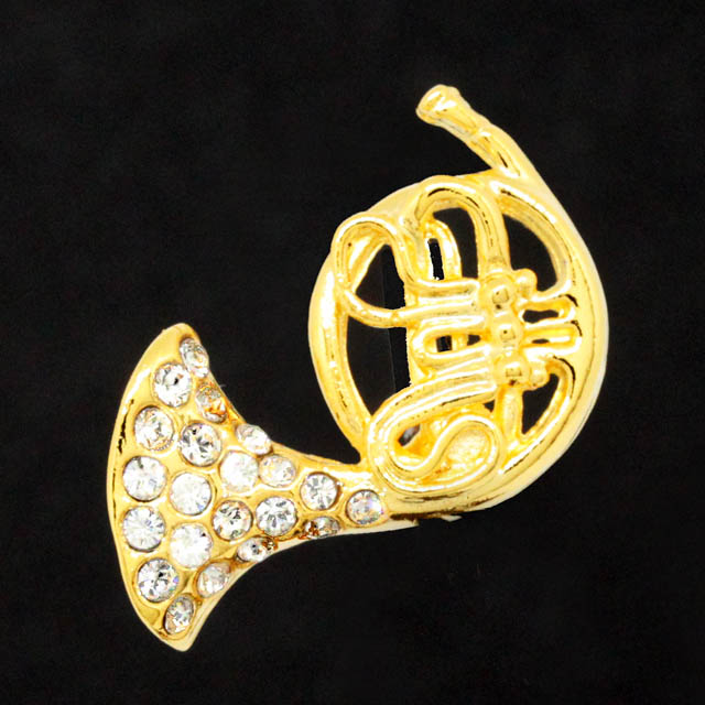 ジュエルピン mini ホルン Horn 楽器アクセサリー 音楽グッズ 音楽雑貨