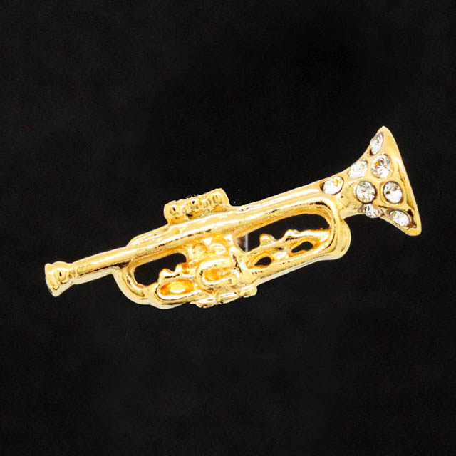 ジュエルピン mini トランペット Trumpet 楽器アクセサリー 音楽グッズ 音楽雑貨