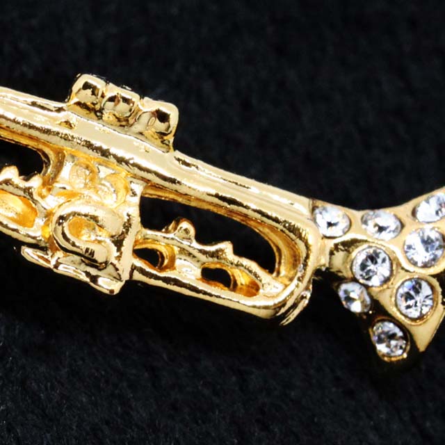 ジュエルピン mini トランペット Trumpet 楽器アクセサリー 音楽グッズ 音楽雑貨