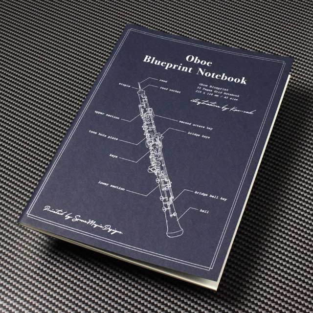 A5 設計図ノート 《 オーボエ 》 101423 音楽雑貨・アクセサリー専門店 ♪ プレリュード