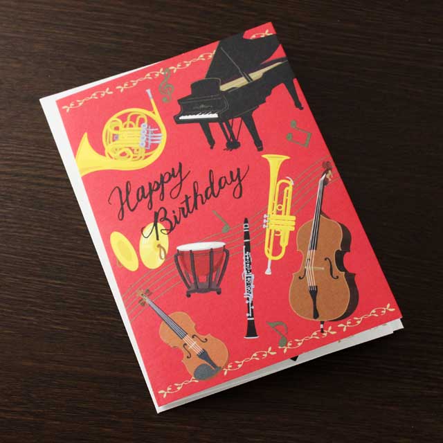 誕生カード バースデーカード グランドピアノ 立体 音楽雑貨 音楽グッズ  音楽ギフト
