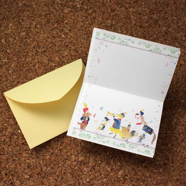 誕生カード バースデーカード 動物 マーチング ブラスバンド 吹奏楽 音楽雑貨 音楽グッズ 音楽ギフト