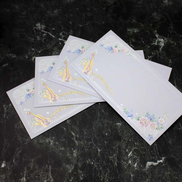 封筒 ヴァイオリン Violin 音楽雑貨 音楽グッズ 音楽文具