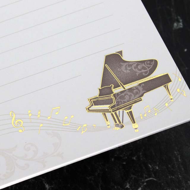 便箋 レターパッド グランドピアノ Piano 音楽雑貨 音楽グッズ 音楽文具