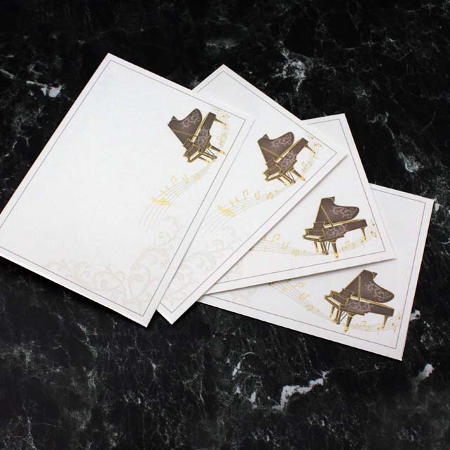封筒 グランドピアノ Piano 音楽雑貨 音楽グッズ 音楽文具