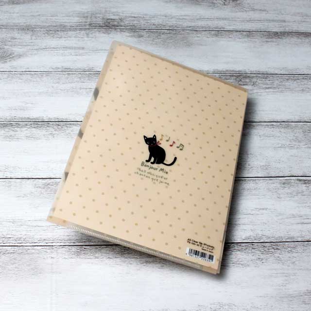 A5版 3ポケット クリアファイル 《Mie ＆ ピアノ鍵盤》 226341 音楽