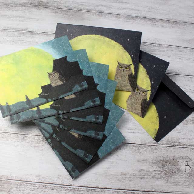 レターセット グランドピアノ フクロウの鳴く夜 音楽雑貨 音楽文具 音楽グッズ 音楽ギフト