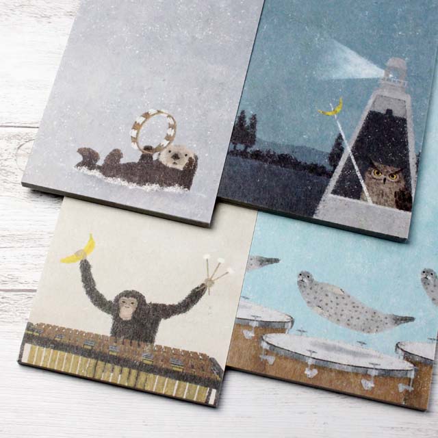 一筆箋 ビート ティンパニ マリンバ タンバリン メトロノーム 音楽雑貨 音楽文具 音楽グッズ 音楽ギフト