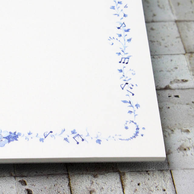 メモ帳 メモパッド ブルーミュージック 音楽雑貨 音楽グッズ 音楽ギフト