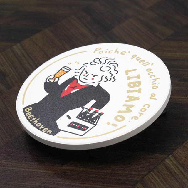 コースター 作曲家 ベートーヴェン Beethoven 音楽雑貨 音楽グッズ 音楽文具