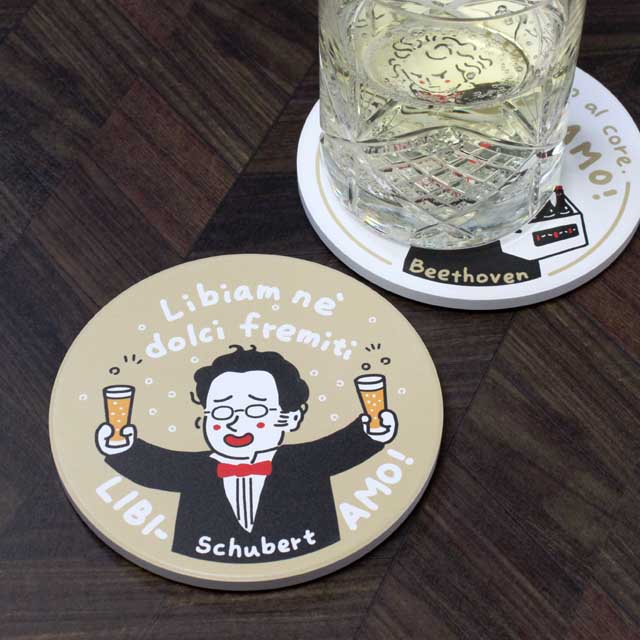 セラミック コースター 《シューベルト》 101935 音楽雑貨