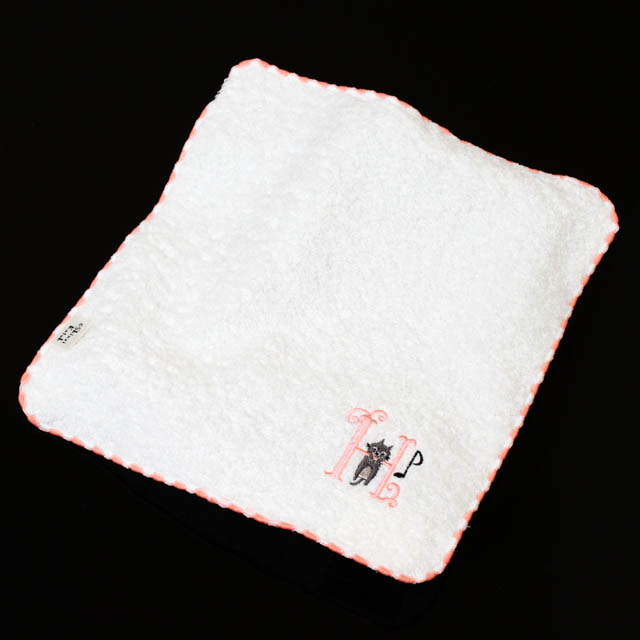 音符 タオルハンカチ イニシャルH 音楽雑貨 音楽グッズ