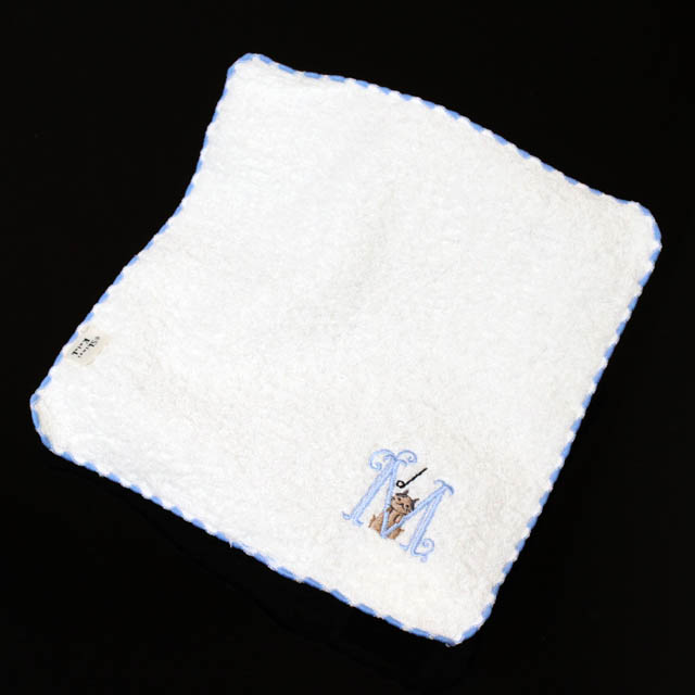 音符 タオルハンカチ イニシャルM 音楽雑貨 音楽グッズ