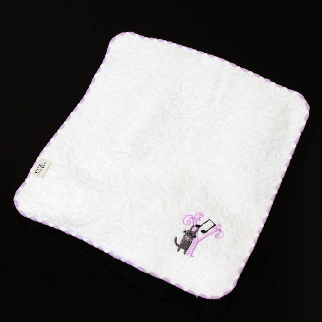 ShinziKatoh タオルハンカチ 《 音符と猫とイニシャル【Y