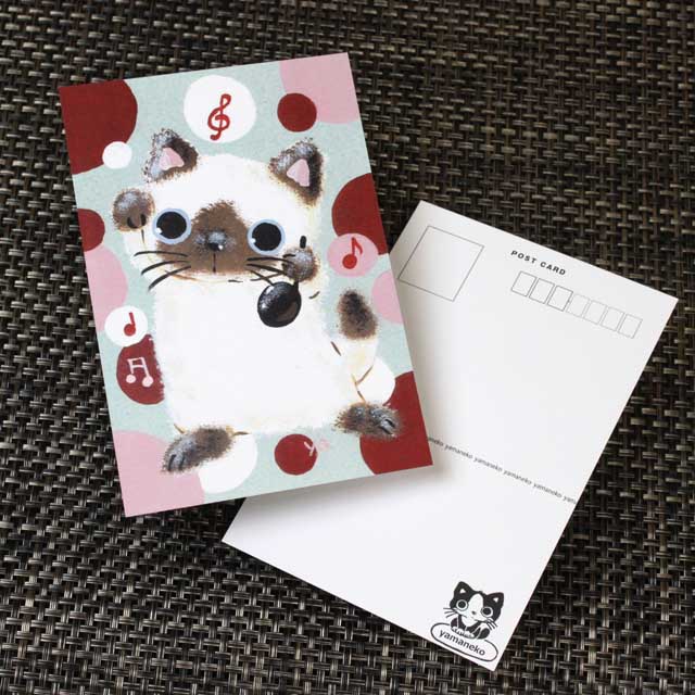 まるのおさんぽ 絵葉書 ポストカード 音符 ピアノ鍵盤 音楽雑貨 音楽グッズ