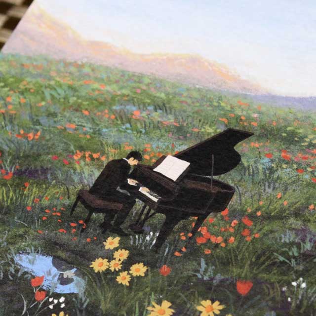 グランドピアノ piano 多目的カード 音楽雑貨 音楽ギフト