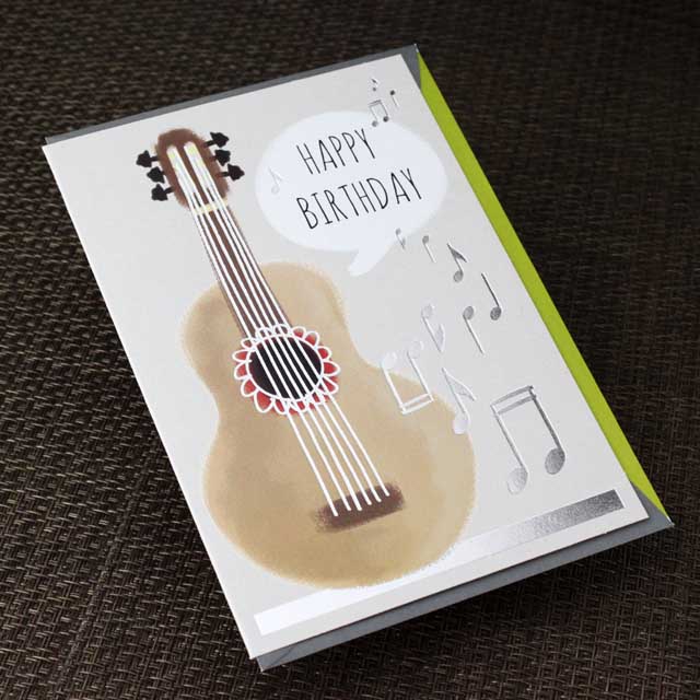 クラシックギター Guitar 誕生カード バースディカード 音楽雑貨 音楽ギフト