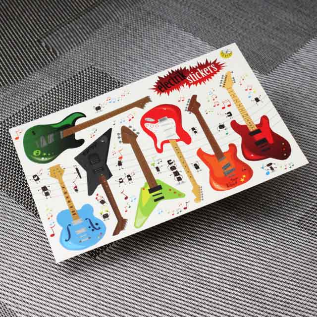 エレキギター ErectricGuitar ステッカー シール 絵葉書 ポストカード 音楽雑貨 音楽ギフト