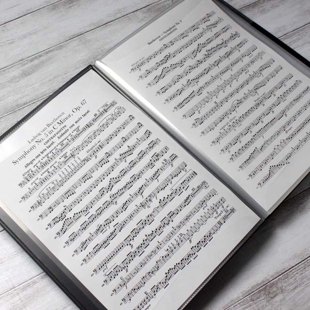 A4ファイル 楽譜ファイル 譜面ファイル KAKIKO ブック型 音楽雑貨 音楽グッズ 演奏グッズ