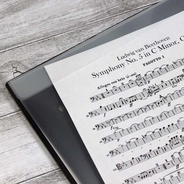 A4ファイル 楽譜ファイル 譜面ファイル KAKIKO ジャバラ型 音楽雑貨 音楽グッズ 演奏グッズ