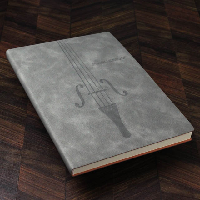 レザー風ノート 弦楽器 ヴァイオリン ヴィオラ チェロ コントラバス 音楽雑貨 音楽グッズ 音楽のある生活